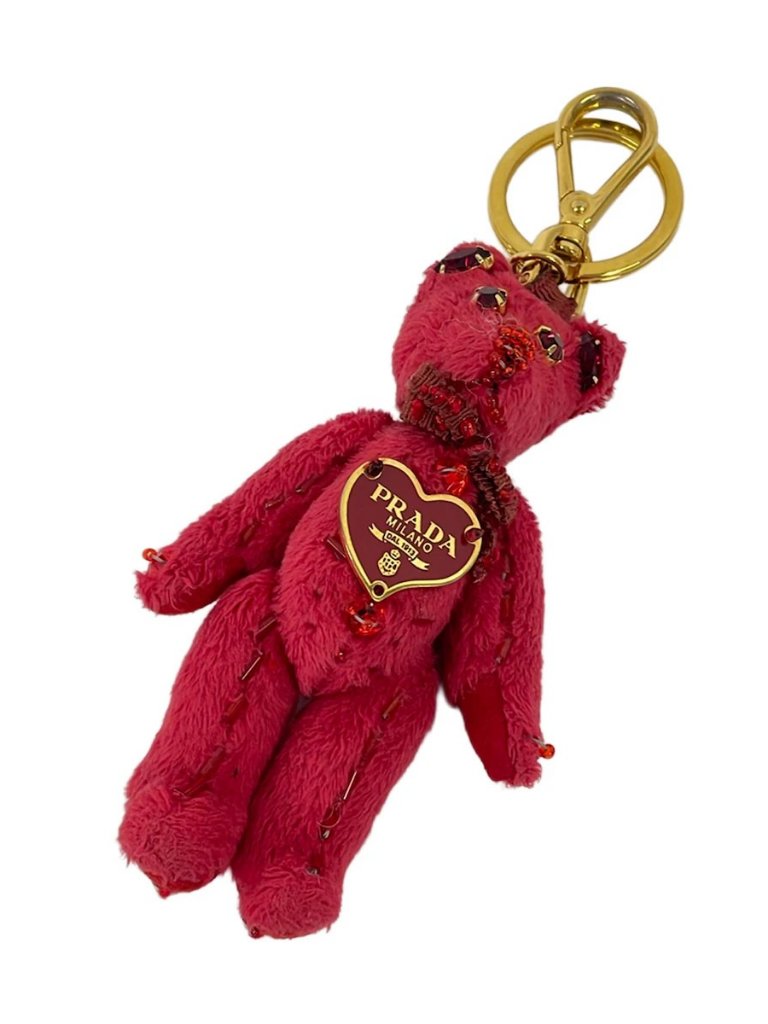 Prada Red Chemical Fiber Hardware Bag Charm